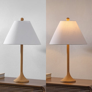 Albie 25" Modern Coastal Iron Column LED Table Lamp, Set of 2